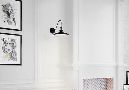 Globe Electric 44095 Aedan 1-Light Black Swivel Wall Sconce