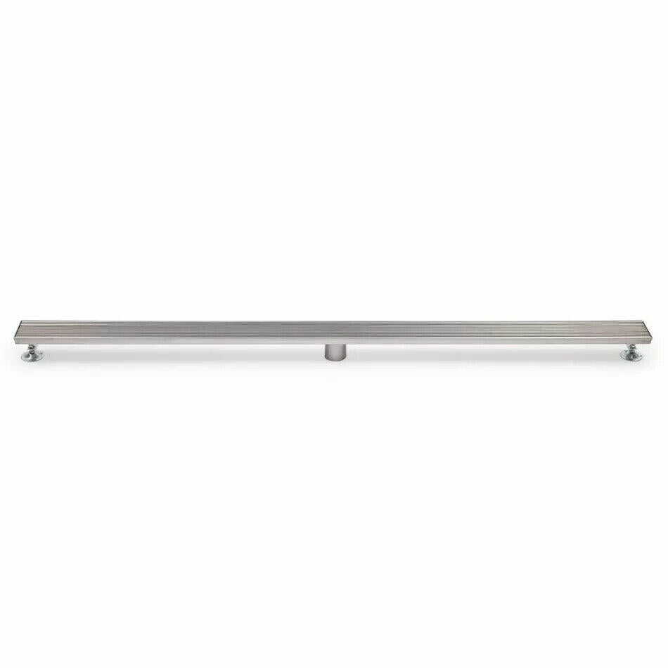Signature Hardware - Carmen 24"Polished Stainless Steel Rectangular Shower Drain