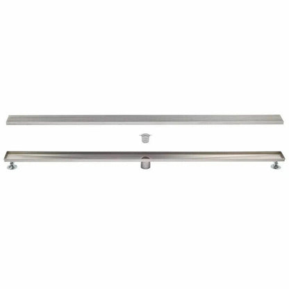 Signature Hardware - Carmen 24"Polished Stainless Steel Rectangular Shower Drain