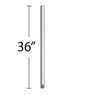 MinkaAire DR536-CL 36" Ceiling Fan Downrod for 12 Ft Ceilings - Brushed Steel