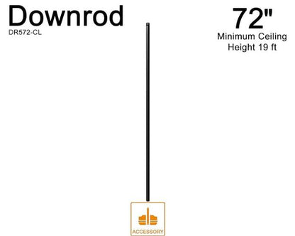 Minka-Aire 72 Inch Ceiling Fan Downrod - Coal - DR572-CL