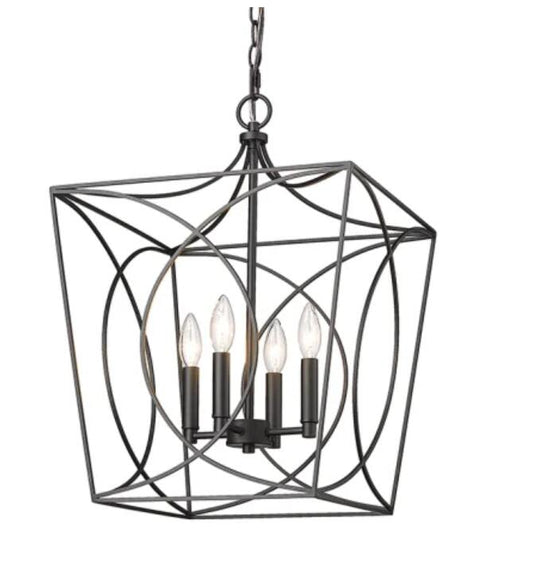 Millennium Lighting 4002 Tracy 4 Light 16"W Taper Candle Style - Black