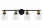Quoizel BTC8634MBK Baltic Modern Matte Black 4-Light Bathroom Lighting Sconce