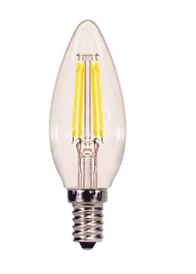 SATCO Lighting S29877-Candle Shape 4.5 Watt 120 Volt B10 LED Bulb E12-Pack of 4