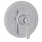 Rohl Arcana Thermostatic Trim Plate without Volume Control - Polished Chrome