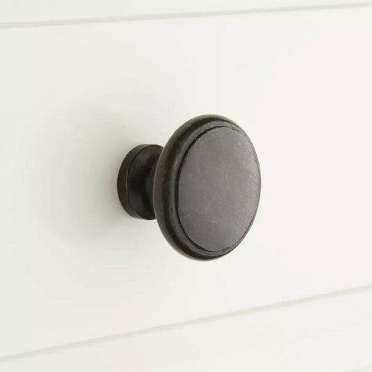 Signature Hardware 1-1/4" Nantes Solid Bronze Round Cabinet Knob-Pack of 2