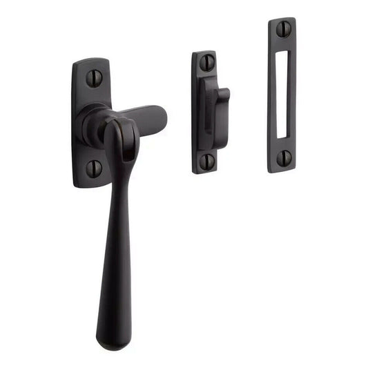 Signature Hardware - Solid Brass Casement Window Latch - Matte Black