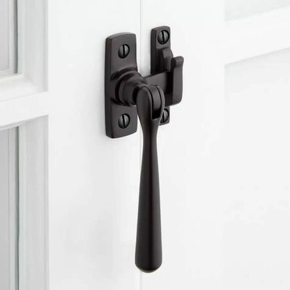Signature Hardware - Solid Brass Casement Window Latch - Matte Black