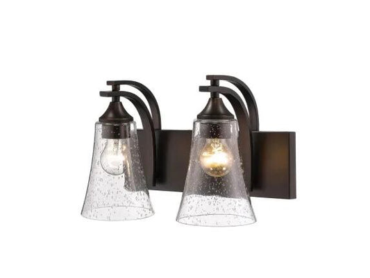 Millennium Lighting 1492 Bronze Natalie 2-Light 15"W Bathroom Vanity Light