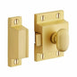 Signature Hardware - Pitkin Brass Cabinet Latches w/oval knob - Satin Brass
