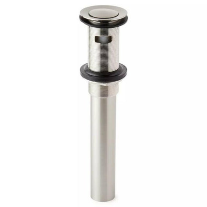 Signature Hardware Extended Press Type Pop-Up Bathroom Drain - Overflow Hole-BN
