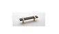 Sietto P-1903-5.5-SB 5-1/2 Black Glass Satin Brass Cabinet Pull
