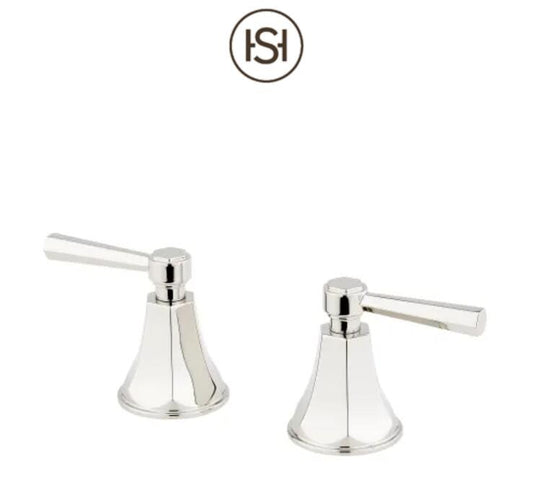 Signature Hardware Lever Handles for Elita Widespread Faucet Polished Nickel