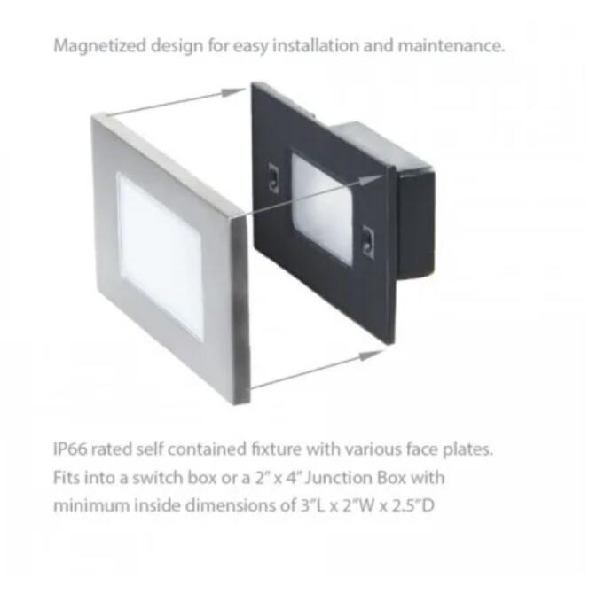 WAC Lighting LED 5" Wide Horizontal LED Step & Wall Light with Clear Lens-White