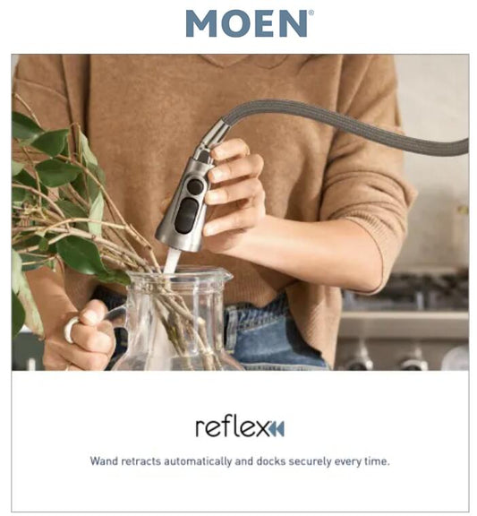 Moen Nio Single Hole Pull Down Smart Kitchen Faucet w/Motion Control&Voice Black