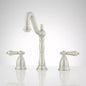 Signature Hardware-Victorian Widespread Bathroom faucet-Lever-Brushed Nickel