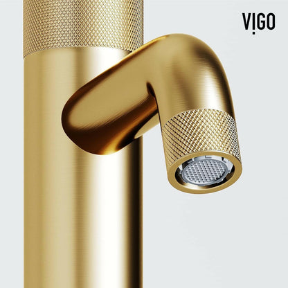 VIGO VG01048MG Apollo Single Hole 1-Handle Touch-on Bathroom Brushed Gold