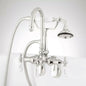 Signature Hardware - Gooseneck Tub-Wall-Mount Faucet & Hand Shower - Chrome