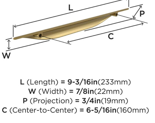 Amerock BP37213CZ - 6-5/16" Centers Cabinet Pull in Champagne Bronze