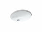 Kohler 2209-0 Caxton Oval 15" x 12" Undermount bathroom sink, White