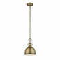 Z-Lite 725MP-HBR 1 Light Mini Pendant, Heritage Brass