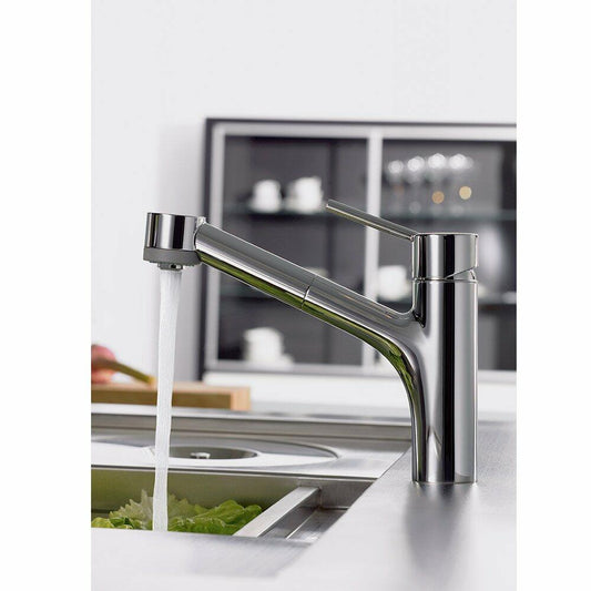 hansgrohe Talis S Chrome Single-Handle Kitchen Faucet with Pull Out Sprayer