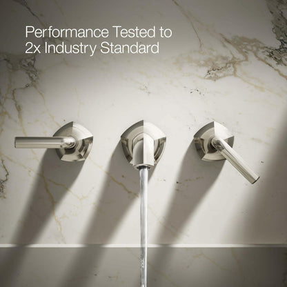 KOHLER T27013-4-SN Occasion Wall-Mount Bathroom Lever Handles Polished Nickel