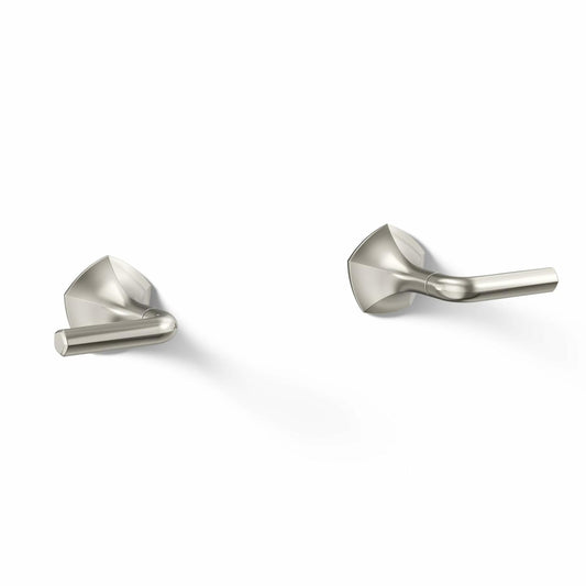 KOHLER T27013-4-SN Occasion Wall-Mount Bathroom Lever Handles Polished Nickel