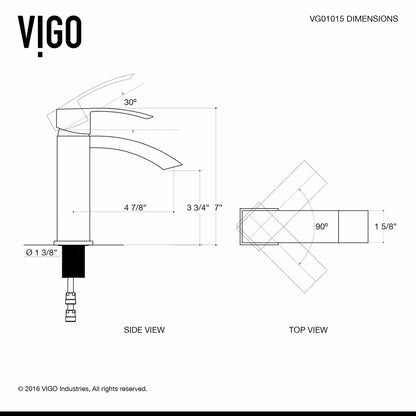 Vigo VG01015CH Lavatory Faucet - Single Hole - Chrome