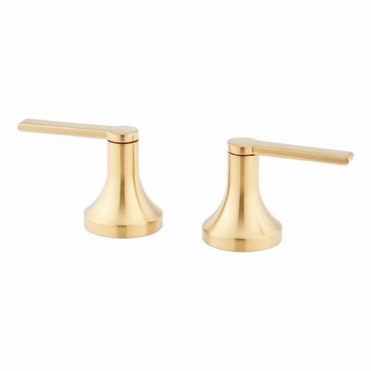 Signature Hardware 498619 Lentz Lever Roman Tub Faucet Handles - Brushed Gold