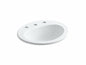 Pennington® Drop-in bathroom sink with 8" widespread faucet holes