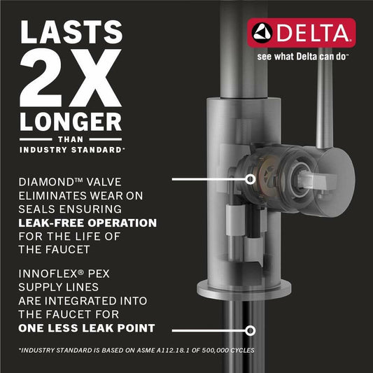 Delta Faucet Emmeline Touch Bar Faucet with Pull Down Sprayer, Touch2O