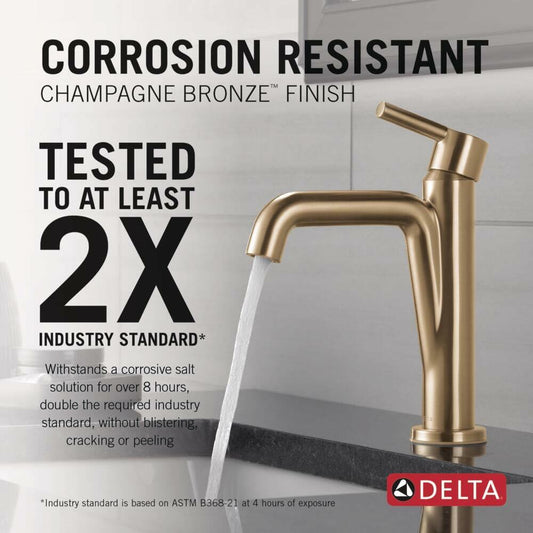 DELTA FAUCET Nicoli Bathroom Faucet, Single Handle Champagne Bronze