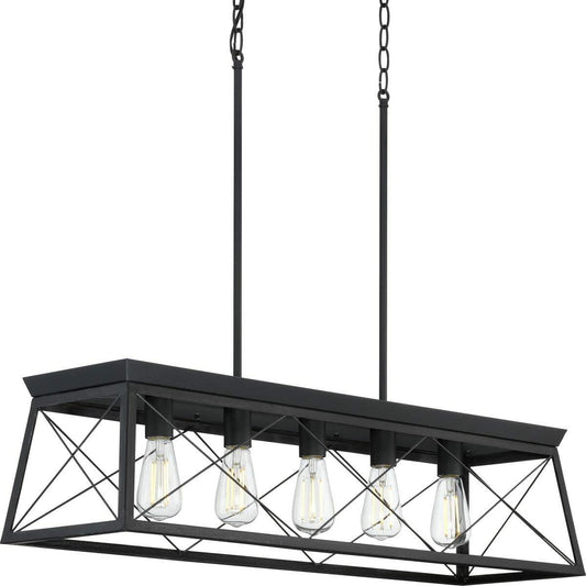 Progress Lighting P400048-031 Briarwood Chandeliers, Ceruse Black
