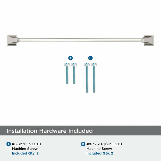 Amerock Exceed 12-5/8 inch Center-to-Center Satin Nickel Cabinet Pull BP36925G10