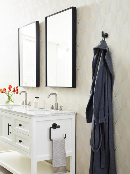 Amerock BH26541MB | Matte Black Towel Bar | 6-7/16 in Length Towel Holder