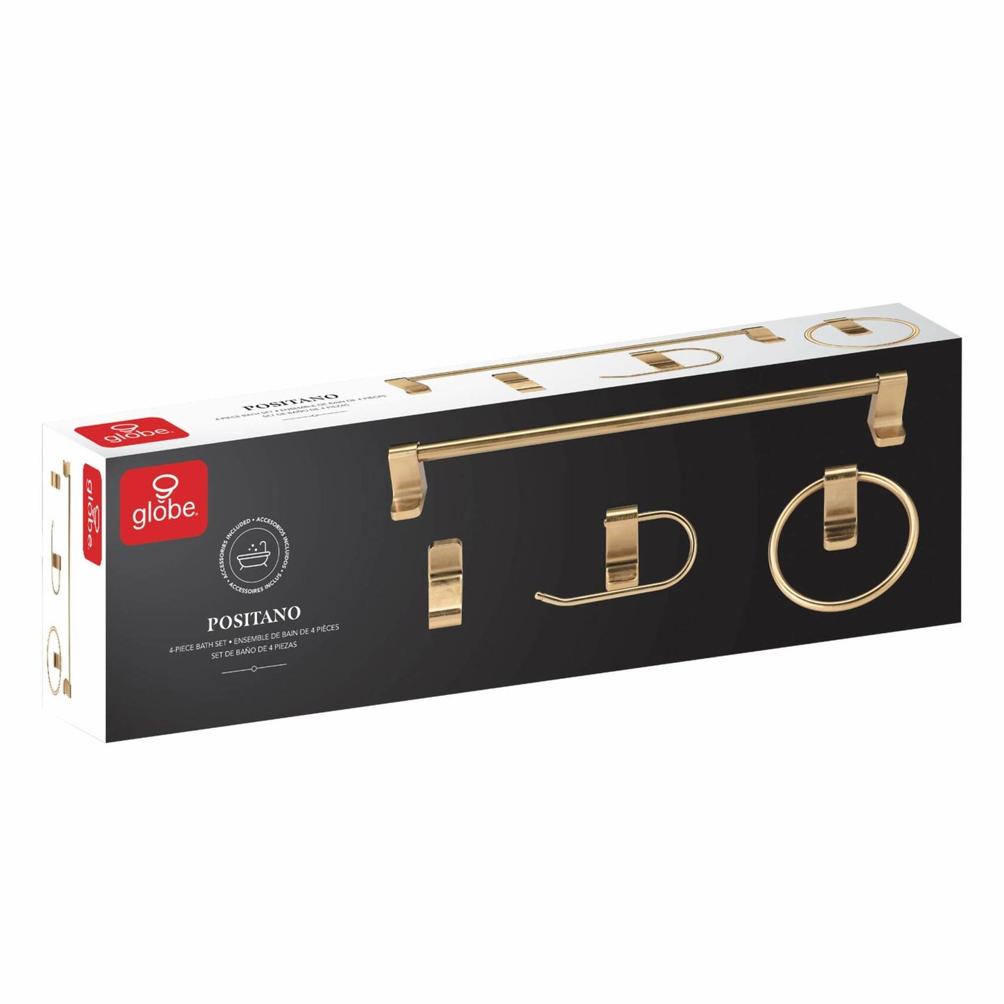 Globe Electric 51695 Positano Bath Set, Brass