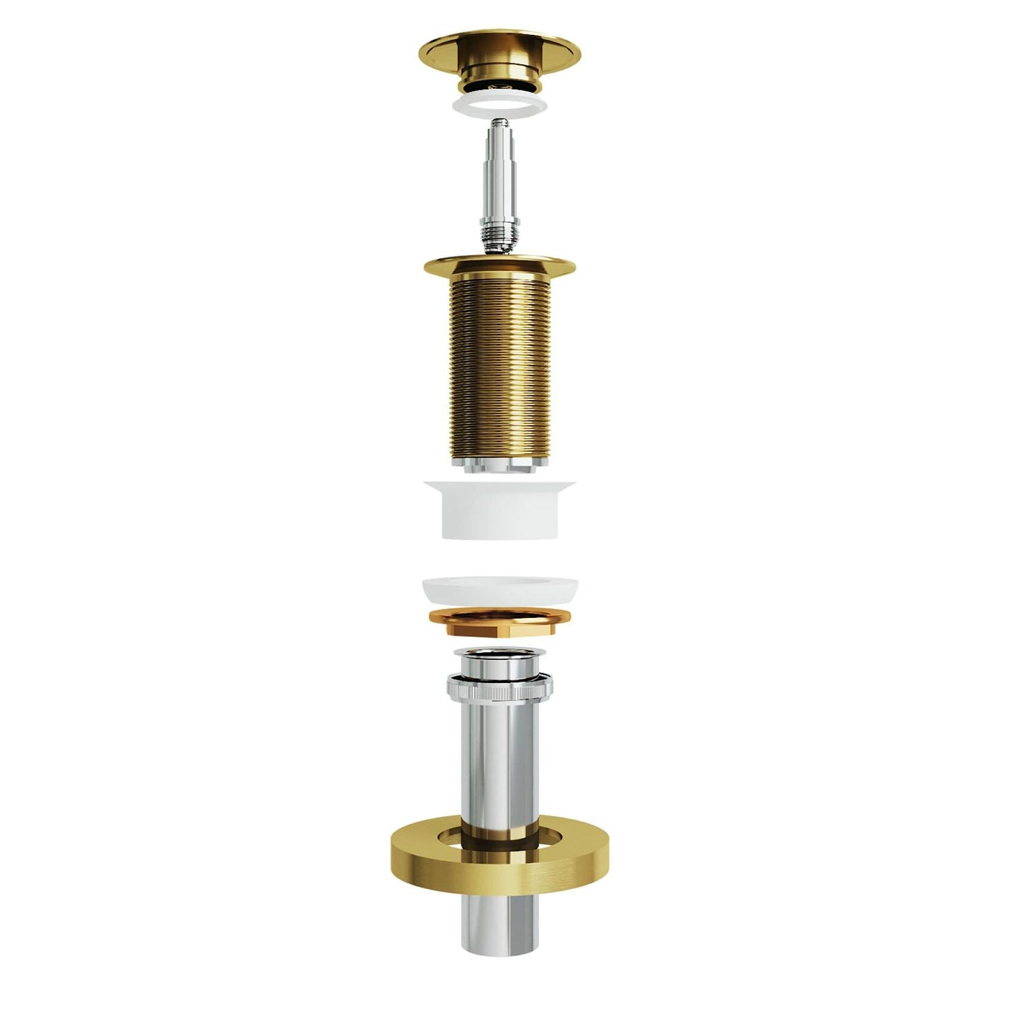 VIGO Vessel Bathroom Sink Pop-Up Drain and Mounting Ring Matte Gold - VG07000MG