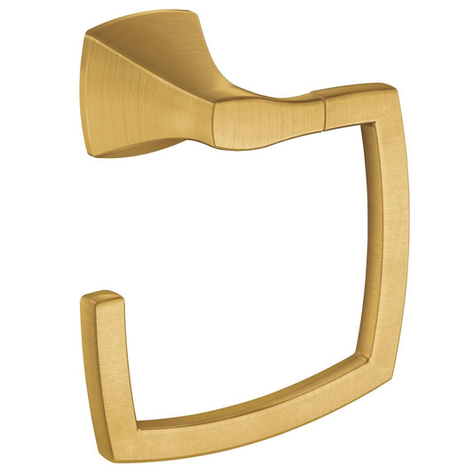 Moen Voss Brushed Gold Bathroom Towel Ring, Modern Wall Mounted Bathroom