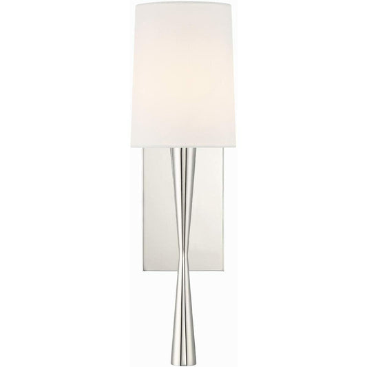Crystorama Sconce Trenton 1 Light Polished Nickel