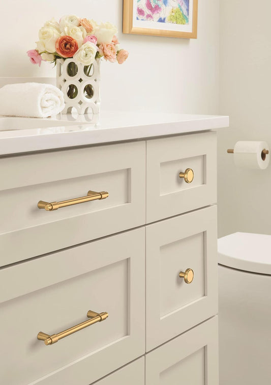 Amerock | Cabinet Pull | Champagne Bronze | 5-1/16 inch Center-to-Center