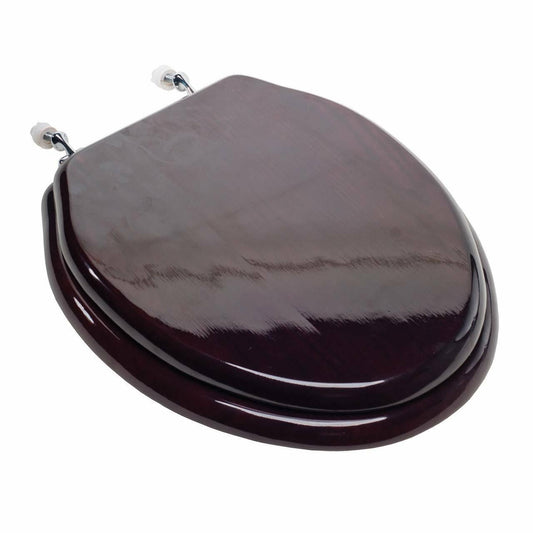 Comfort Seats C2B1E16CH Elongated Color-Mahogany Seat with Piano Finish