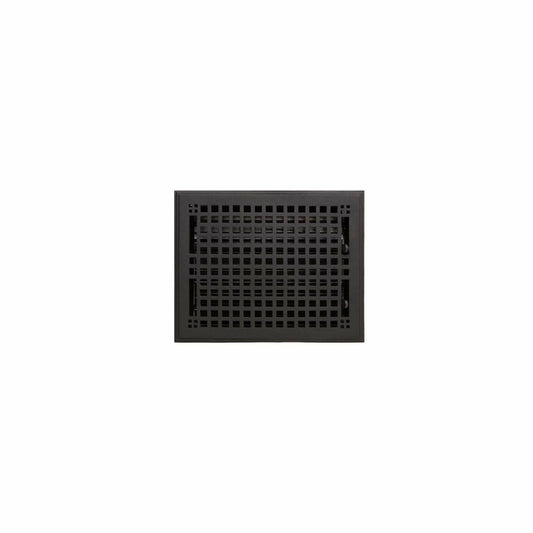 Signature Hardware 302135 Mission Cast Iron Floor Register - 8" x 10" - Black