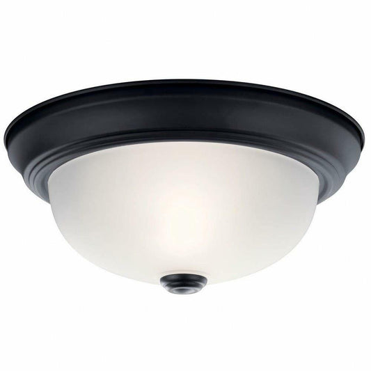 Kichler 8111BK Flush Mount, 1-Light 120 Total Watts, Black