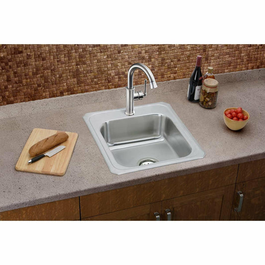 Elkay LKEC2012LS Explore Single Hole Bar Faucet with Forward Only Lever Handle