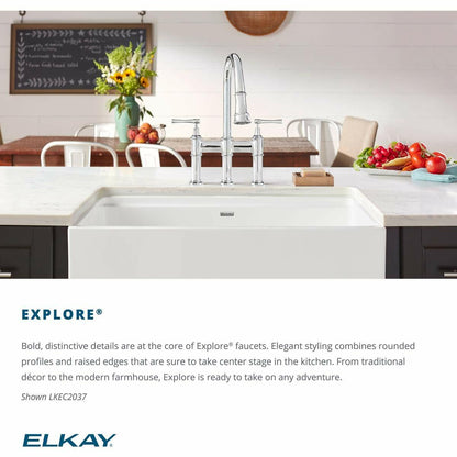 Elkay Explore LKEC2012AS Single Hole Bar Faucet with Forward Only Lever Handle