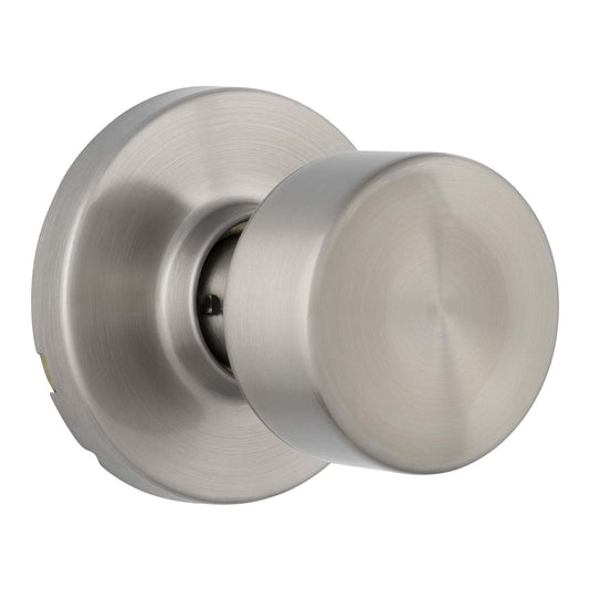 Miseno MLK4080 Tuscora Shaker Passage Door Knob Set with Round Rose Satin Nickel
