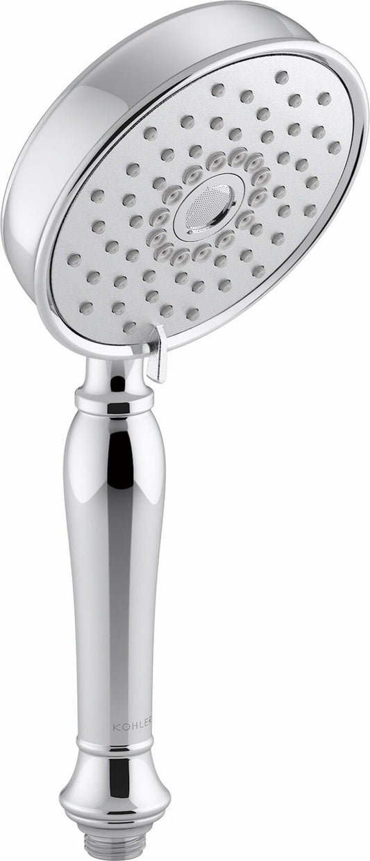 KOHLER 22163-G-CP Bancroft Handheld Showerhead with 3 Spray Settings,1.75GPM, PC