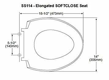 TOTO Transitional SoftClose SS114#01 Elongated Soft Close SEAT, Cotton White