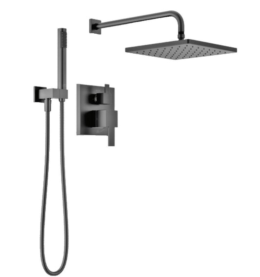 Monitor® 14 Series Shower with Raincan & Hand Shower in Matte Black